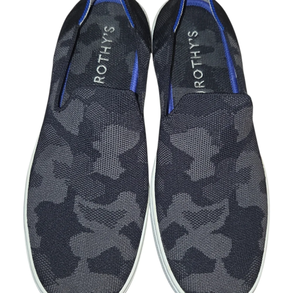 Rothy’s Women’s‎ Slip-On Sneakers Gray Camo Washable Size 10